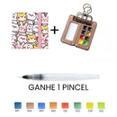 Aquarela Schmincke Portátil com Caixa de Madeira ou Acrílico - 8 Cores