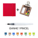 Aquarela Schmincke Portátil com Caixa de Madeira ou Acrílico - 8 Cores