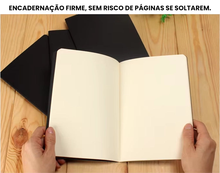 Caderno A5 com 76 Páginas em Branco - Ideal para Desenho e Escrita Criativa