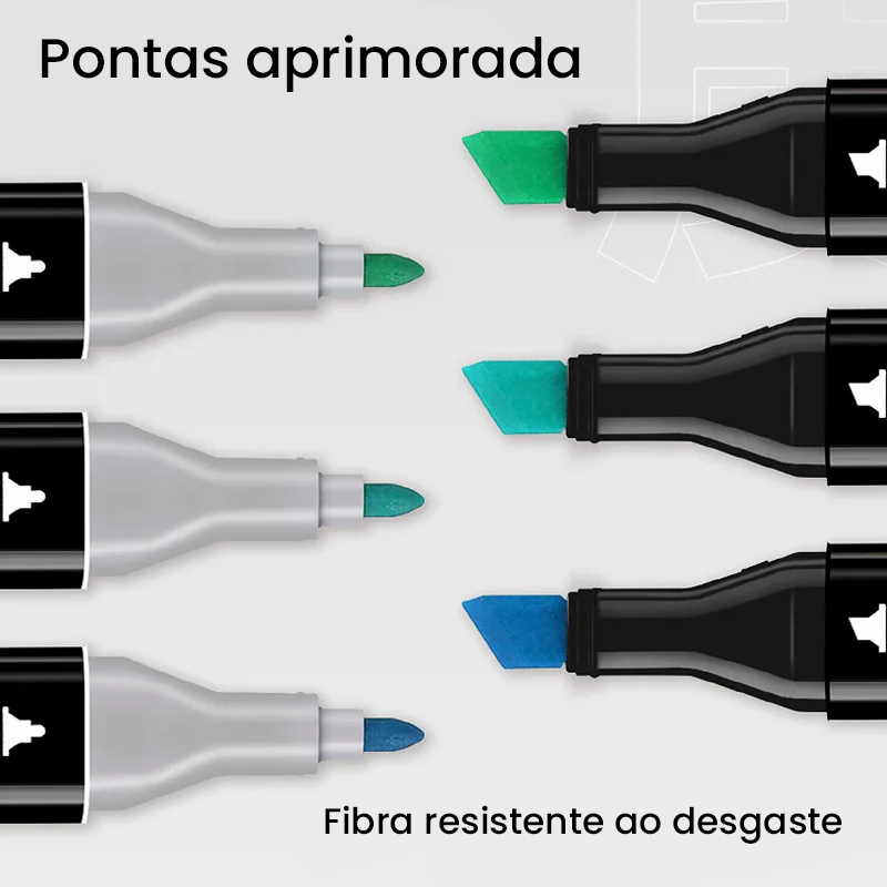 Marcadores Dupla Ponta: Cores Vibrantes para Desenhos e Projetos de Qualidade
