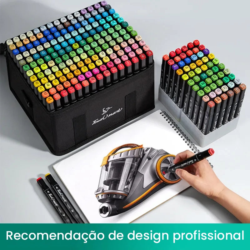 Marcadores Dupla Ponta: Cores Vibrantes para Desenhos e Projetos de Qualidade