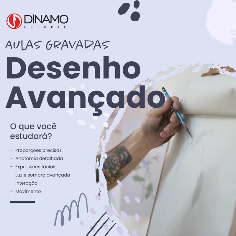 Curso de Desenho Avançado Nível 3 com Aulas Gravadas