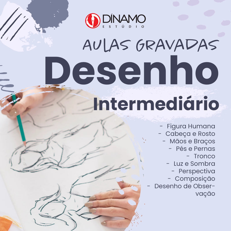 Curso de Desenho Intermediário Nível 2 com Aulas Gravadas