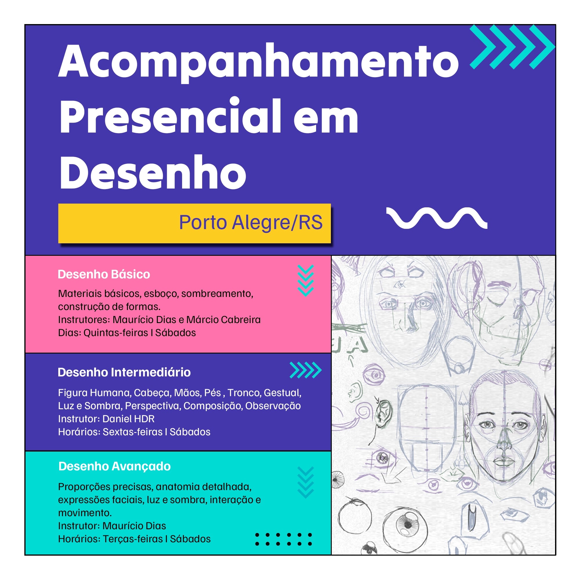 Acompanhamento Presencial em Desenho no Dínamo Estúdio
