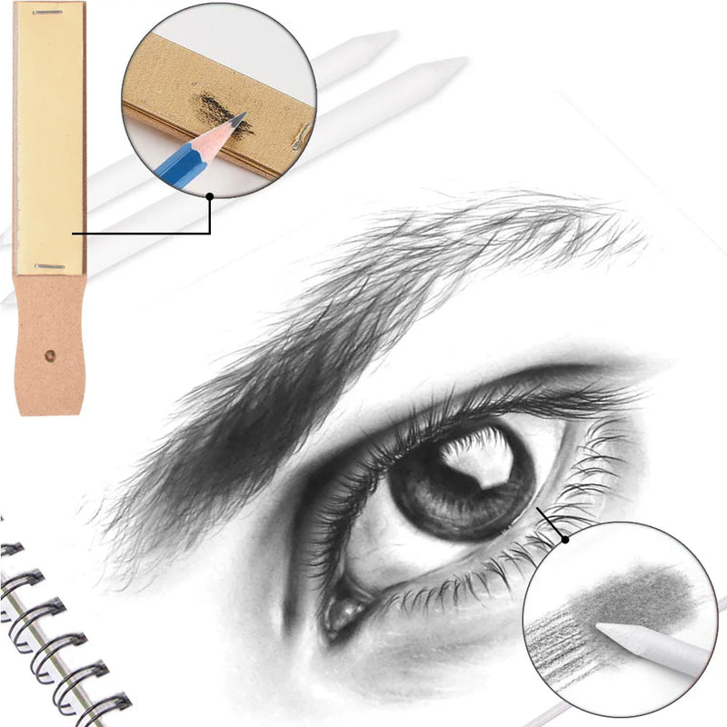 Conjunto Profissional de 32 Peças para Desenho e Esboço - Ferramentas Essenciais para Artistas