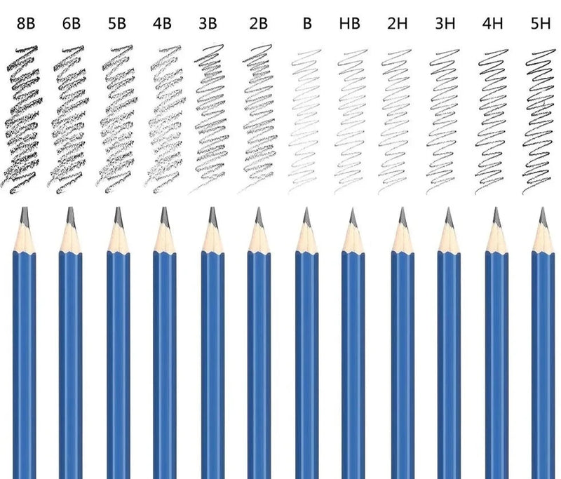 Conjunto Profissional de 32 Peças para Desenho e Esboço - Ferramentas Essenciais para Artistas