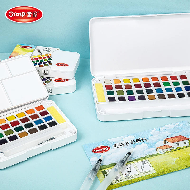 Conjunto de Aquarela com 12/24/36/48 Cores - Perfeito para Artistas e Entusiastas