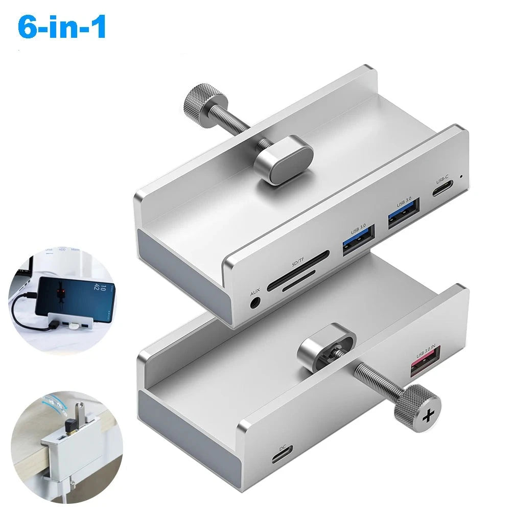 Hub USB 3.0 com 6 Portas - Organize Seu Espaço com Alta Velocidade