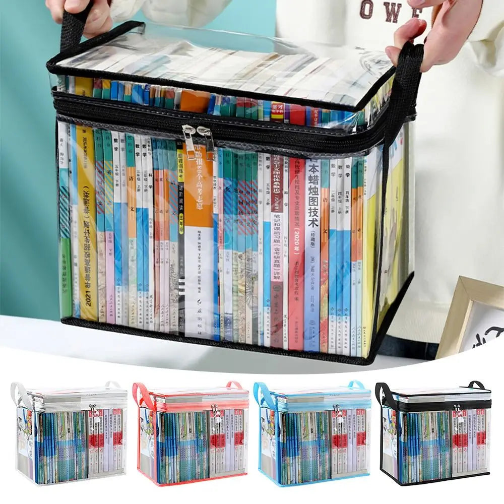 Sacola Transparente para Armazenamento de Quadrinhos: Com Zíper, Alça e à Prova de Poeira