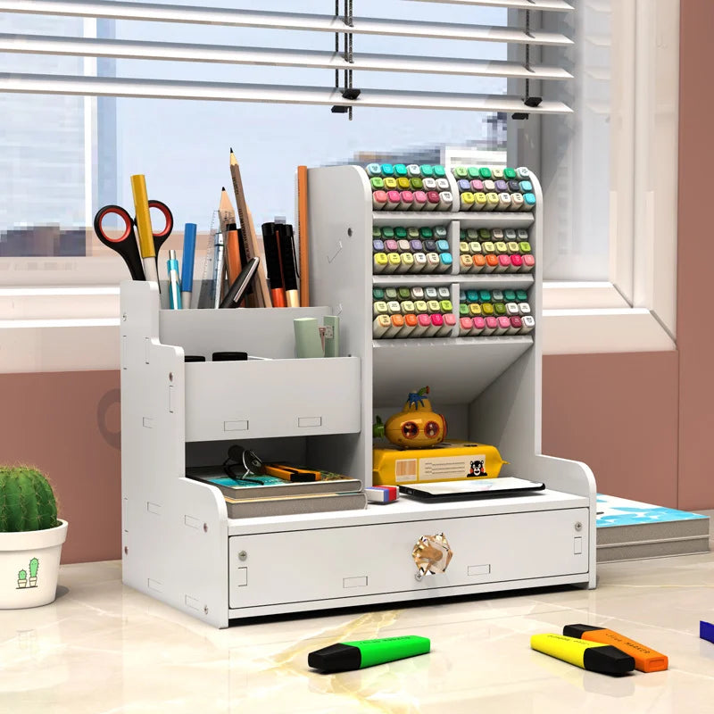 Organizador de Canetas Criativo e Espaçoso - Sua Mesa com Estilo