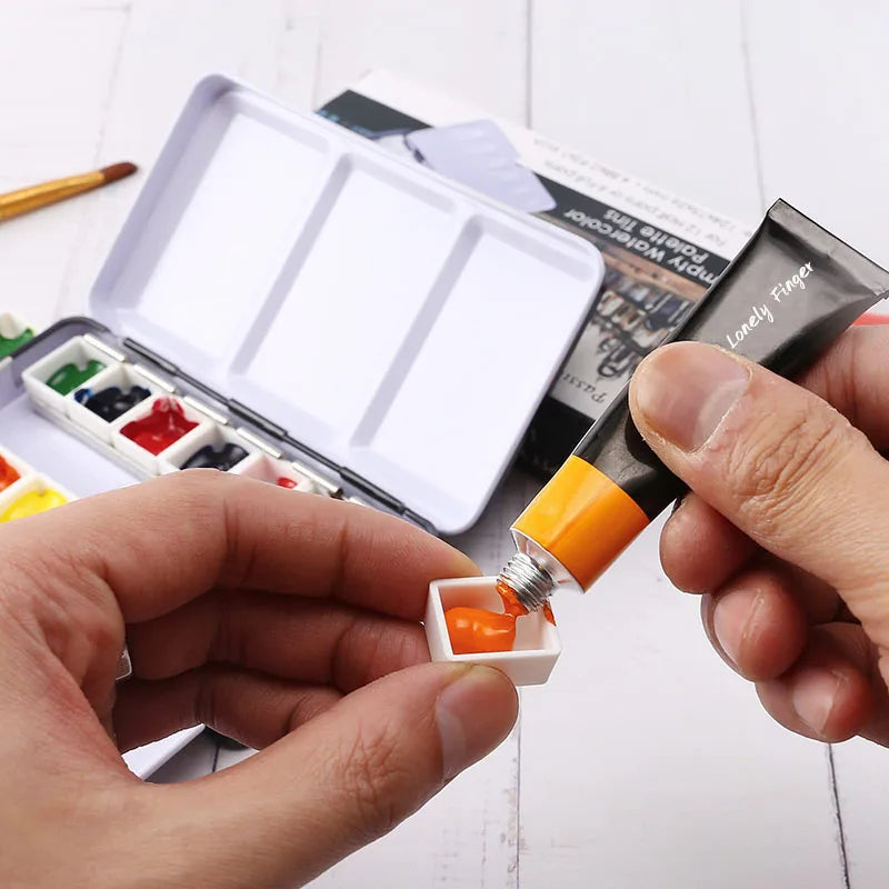 Estojo de Lata de Aquarela Vazia: Crie sua Paleta de Aquarela Personalizada