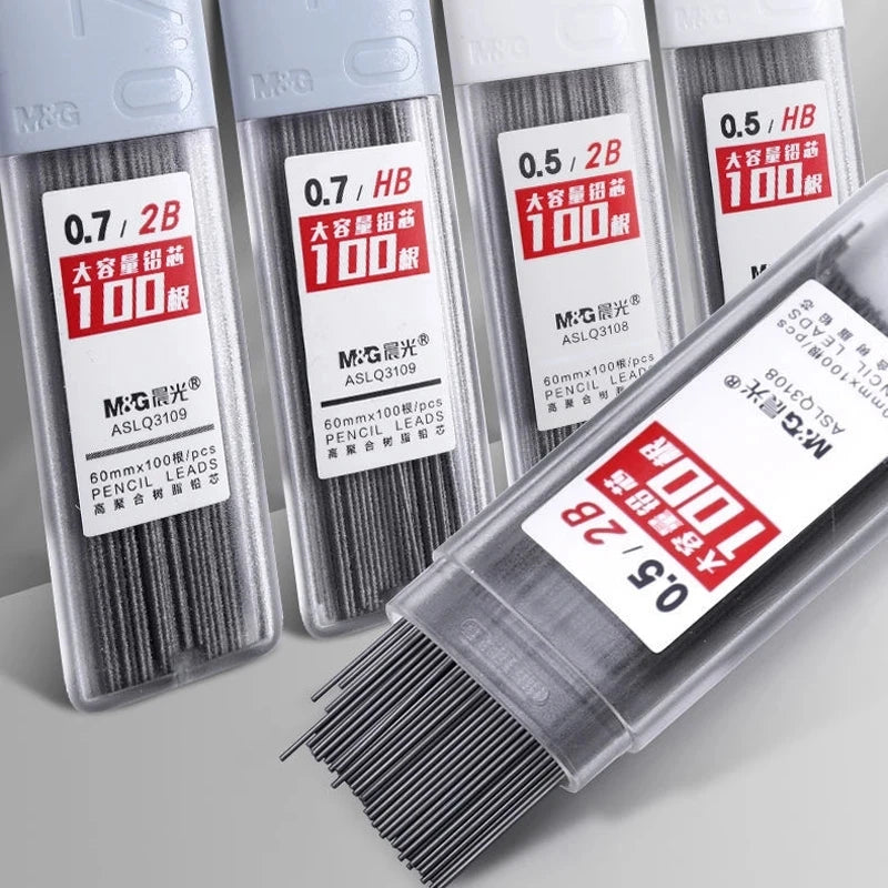 Refis de Lapiseira 2B/HB 0.5/0.7mm - Conjunto com 2 Caixas para Escrita e Desenho