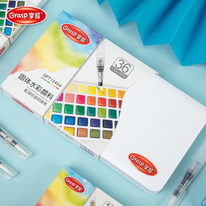 Conjunto de Aquarela com 12/24/36/48 Cores - Para Artistas e Entusiastas