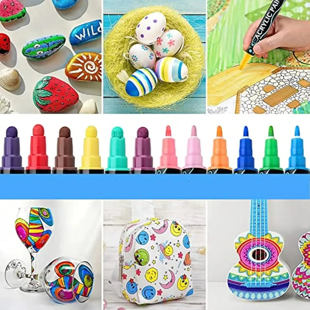 Canetas Marcadoras de Tinta Acrílica - Criatividade Sem Limites em Qualquer Superfície