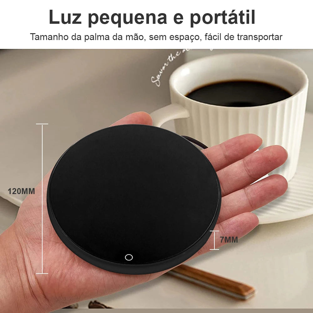 Aquecedor de Caneca USB - Desfrute de Bebidas Quentes Sempre à Mão