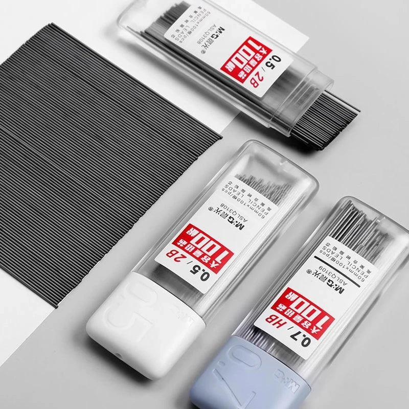 Refis de Lapiseira 2B/HB 0.5/0.7mm - Conjunto com 2 Caixas para Escrita e Desenho