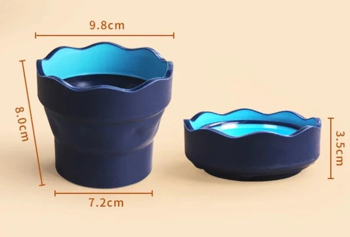 Copo para Limpeza de Pincel Portátil - Facilite Sua Arte em Qualquer Lugar