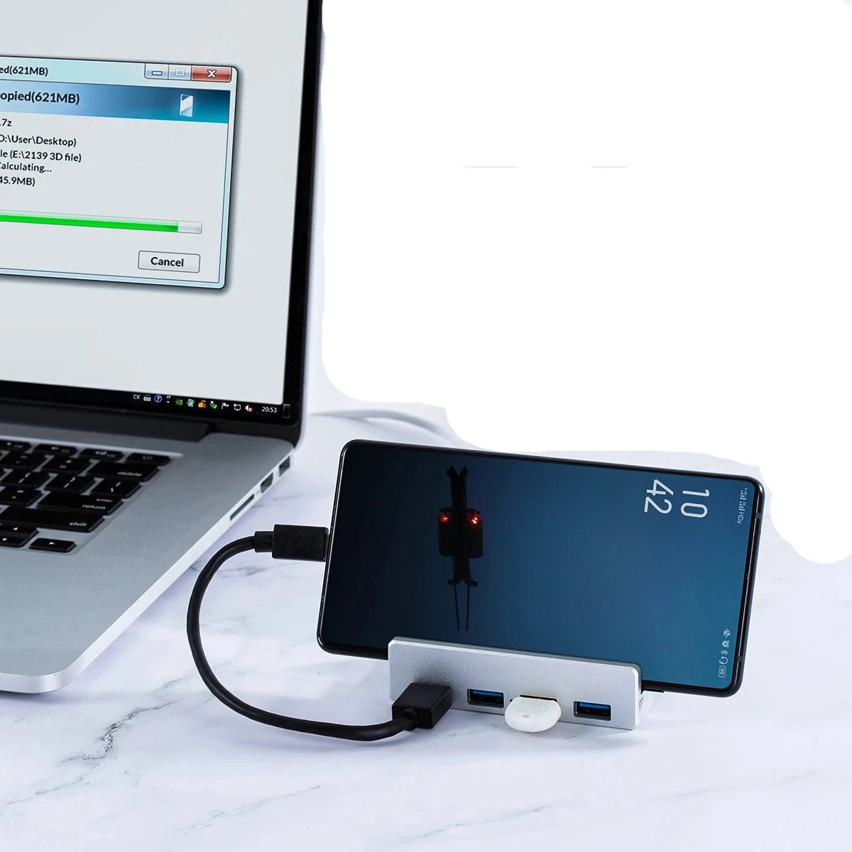 Hub USB 3.0 com 6 Portas - Organize Seu Espaço com Alta Velocidade