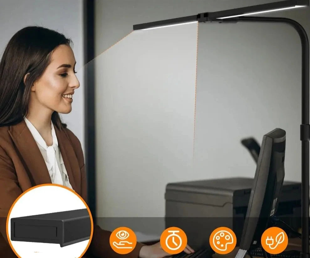 Luminária de Mesa LED Artística – Cabeça Dupla