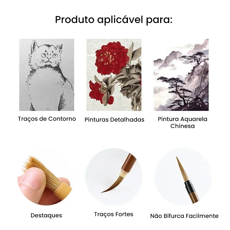 Pincéis Bambu Artístico - Suavidade e Controle em Sua Arte