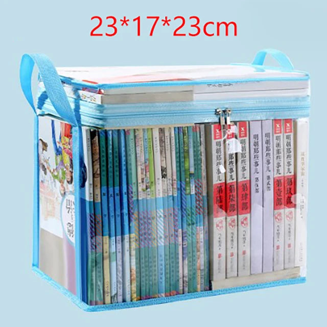 Sacola Transparente para Armazenamento de Quadrinhos: Com Zíper, Alça e à Prova de Poeira