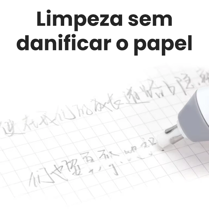 Apagador Elétrico com Borracha Substituível - Limpeza Precisa e Sem Esforço