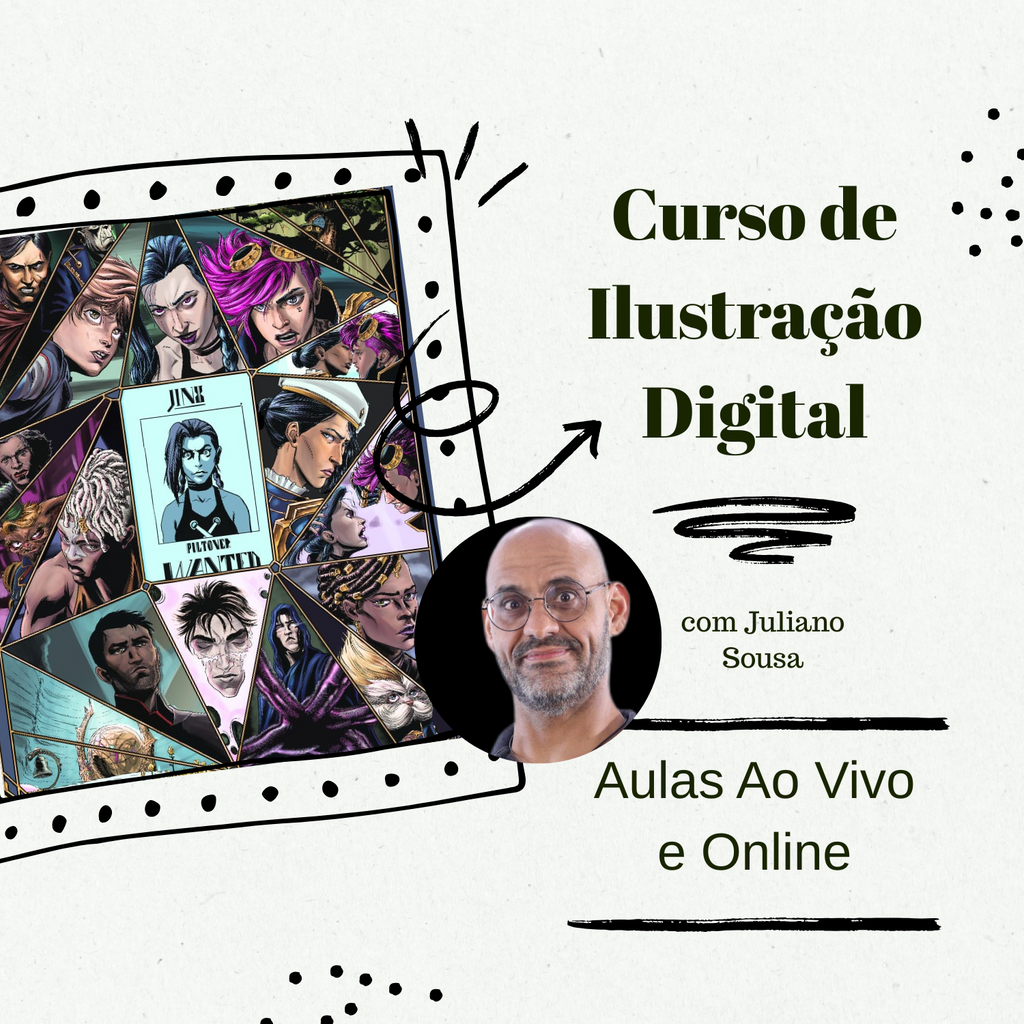 Curso de Ilustração Digital com Juliano Sousa – Aulas Ao Vivo