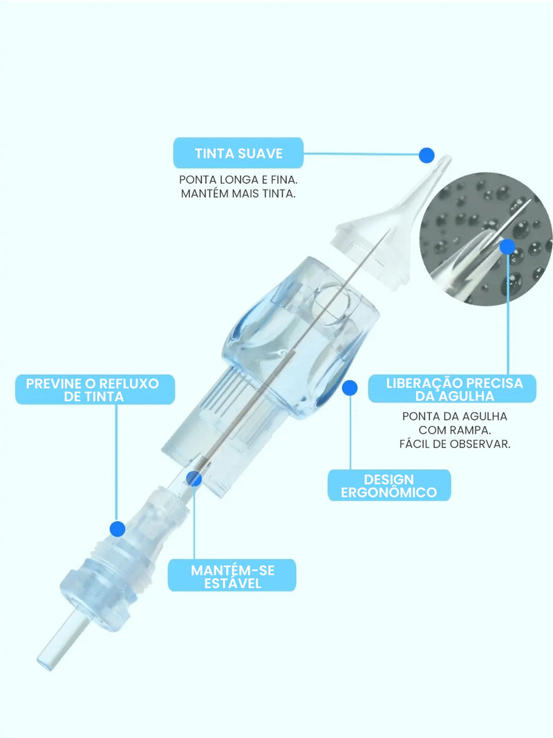 Garanta Segurança e Precisão com essas Agulhas de Tatuagem Descartáveis