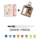 Aquarela Schmincke Portátil com Caixa de Madeira ou Acrílico - 8 Cores