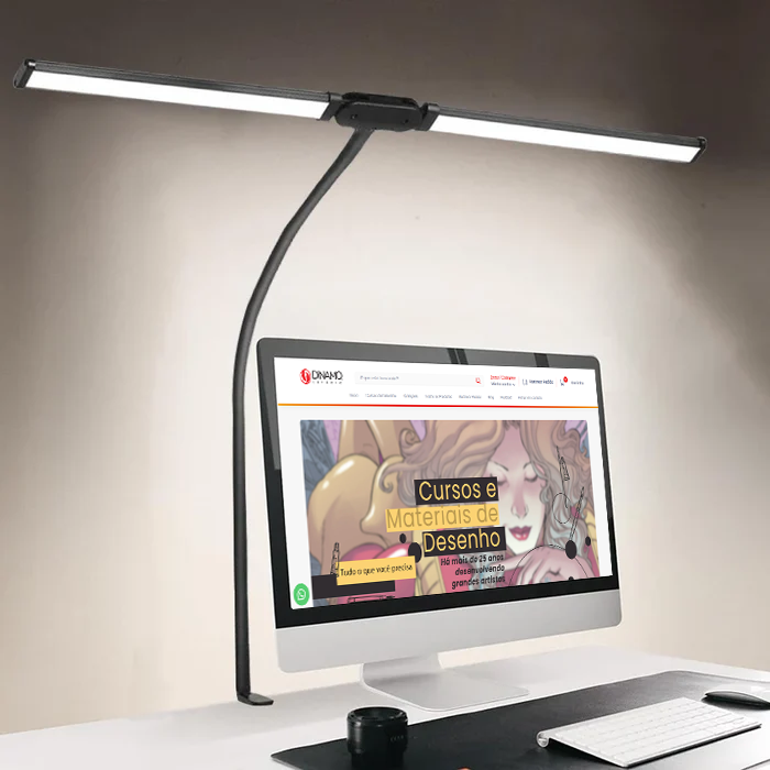 Luminária de Mesa LED Artística – Cabeça Dupla