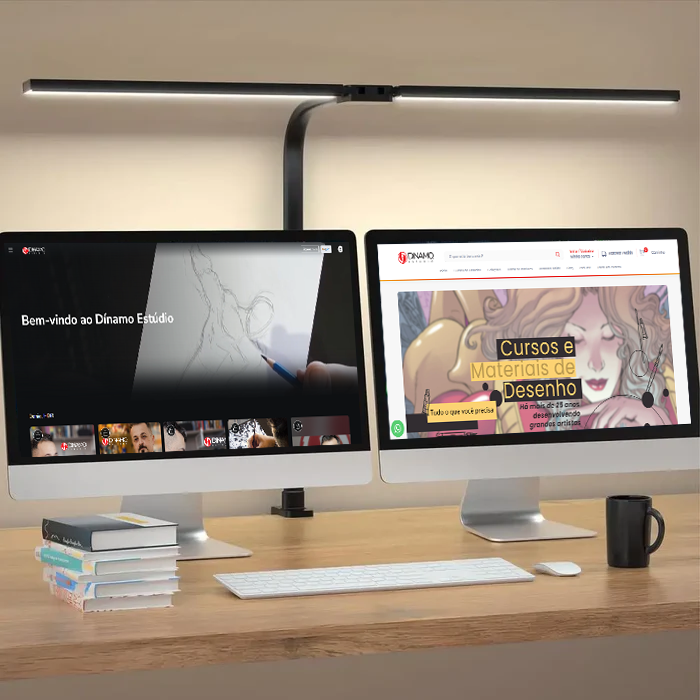 Luminária de Mesa LED Artística – Cabeça Dupla