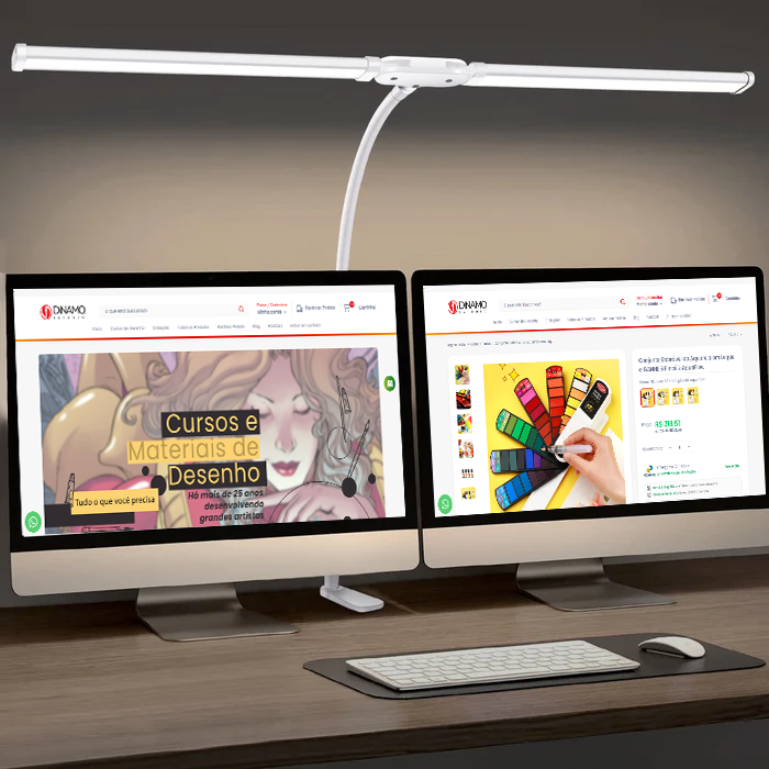 Luminária de Mesa LED Artística – Cabeça Dupla