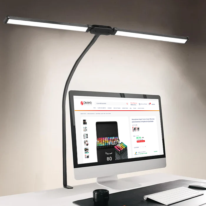 Luminária de Mesa LED Artística – Cabeça Dupla