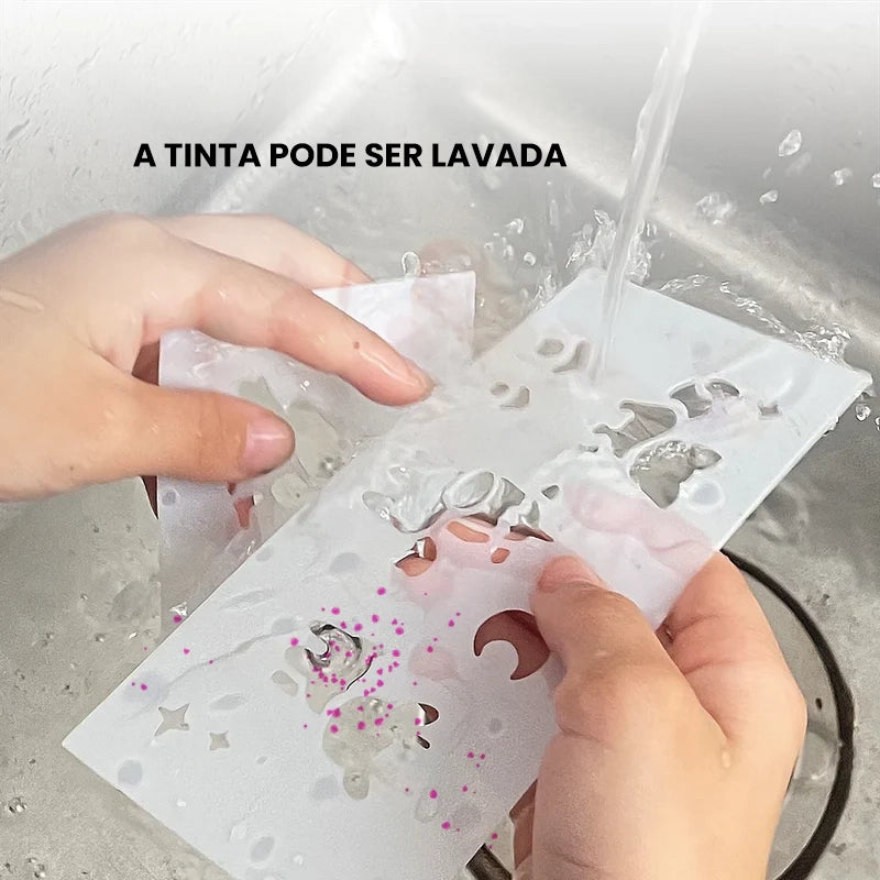 Caneta de Spray Elétrica para Aquarela - Conjunto Criativo de 12 Cores Laváveis para Crianças