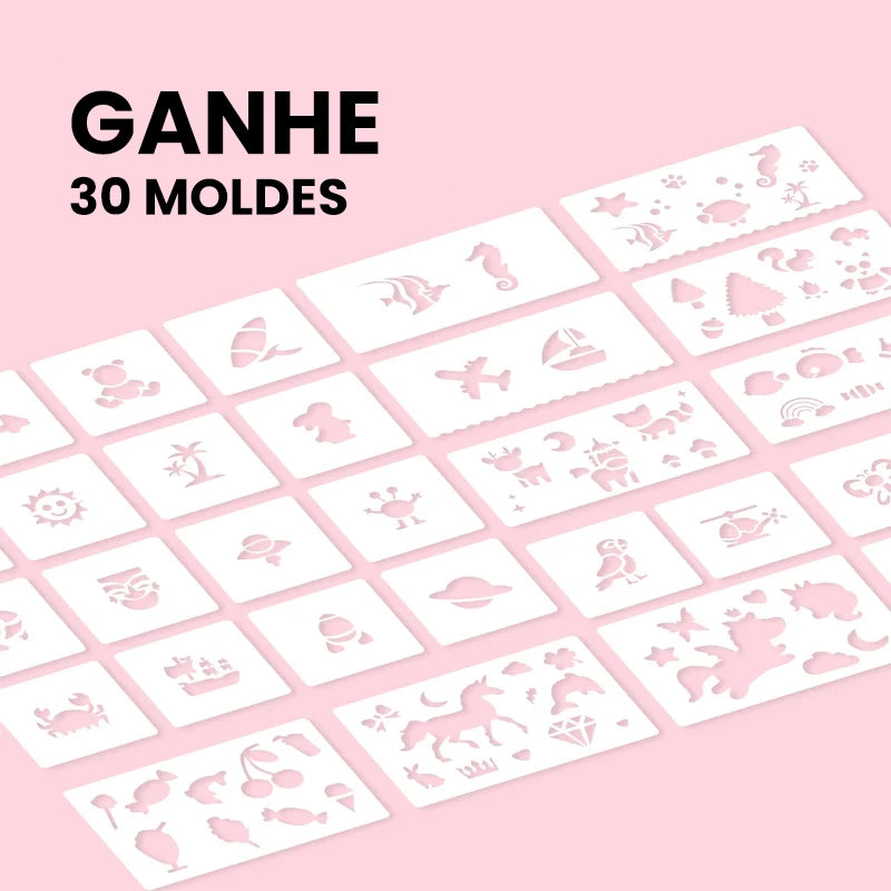 Caneta de Spray Elétrica para Aquarela - Conjunto Criativo de 12 Cores Laváveis