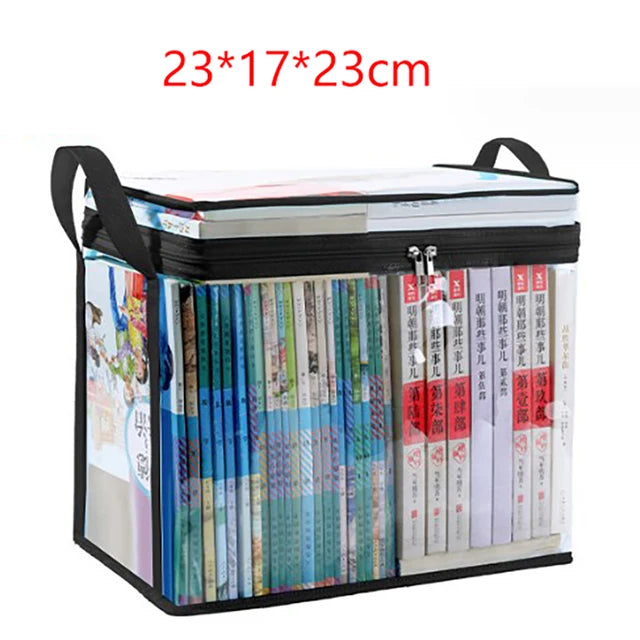 Sacola Transparente para Armazenamento de Quadrinhos: Com Zíper, Alça e à Prova de Poeira