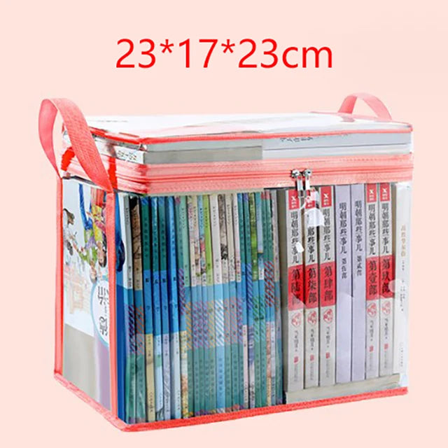 Sacola Transparente para Armazenamento de Quadrinhos: Com Zíper, Alça e à Prova de Poeira